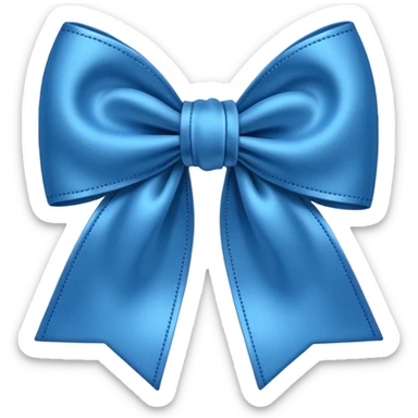 Blue bow, cozy sticker
