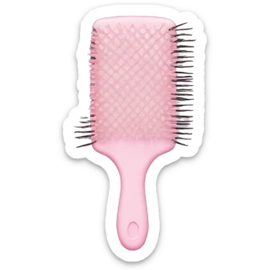 Pastel pink hairbrush sticker