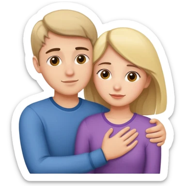 young couple in love sticker