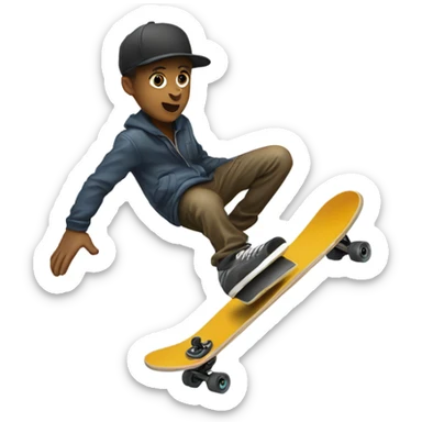Kickflip skateboard sticker