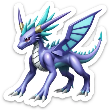  Cool Cute Edgy Shiny Godly Ethereal Digimon-Suicune-Dialga-Reptile full body sticker