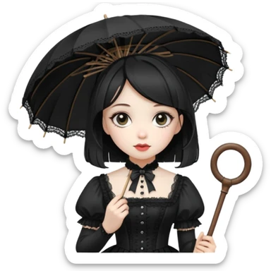 Gothic Lolita girl sticker