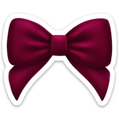Dark red velvet aesthetic bow sticker