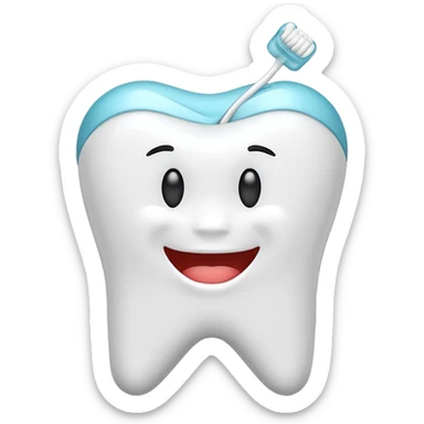 Dental floss  sticker