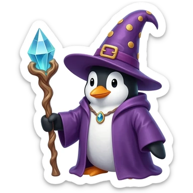 Penguin Wizard sticker