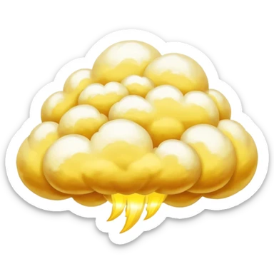 golden yellow flying nimbus cloud from Dragon Ball anime sticker