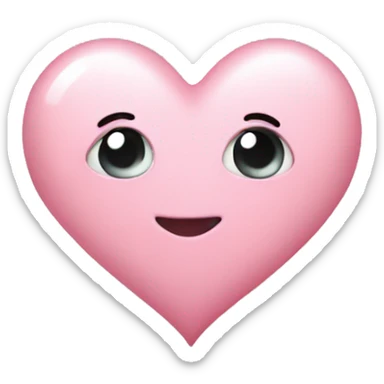 Cute light pink heart sticker