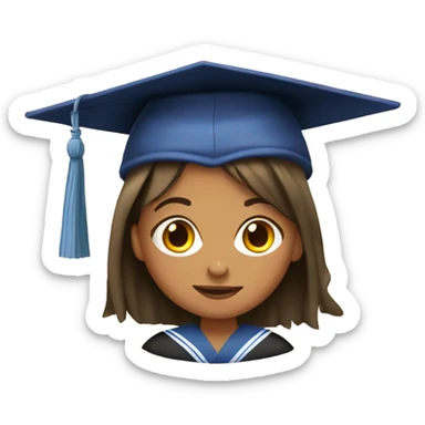 Cara de niña buena graduada sticker