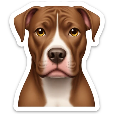 brown pitbull  sticker