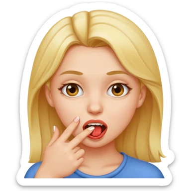 Chica mordiendose el dedo sticker