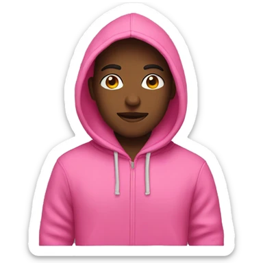 A pink hoodie  sticker