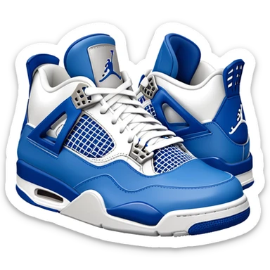 Jordan 4 blue and white sticker
