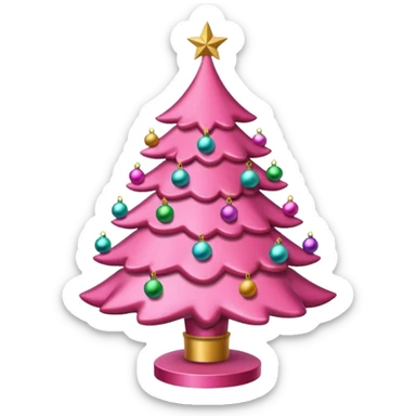 Natale rosa, estetico  sticker