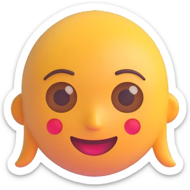 Transform this photo into an Apple-style 3D emoji, making it look like a photorealistic emoji version of the person. sticker