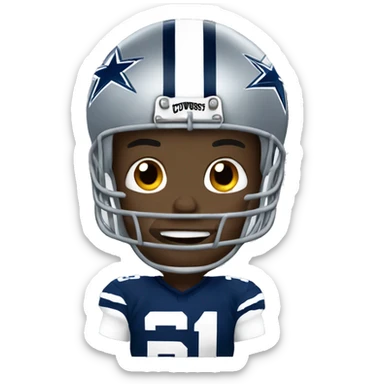 NFL football player, Dallas cowboys, tackle sticker