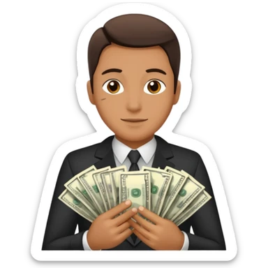 Add more cash flying around, bundles of US dollars, casino winnings vibe, lucky flight, jackpot feeling sticker