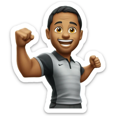 Tiger woods fist pump sticker