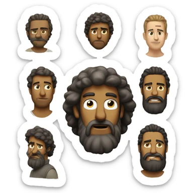 homer hide in bush meme, tall bearded engineer, brown man bun sticker