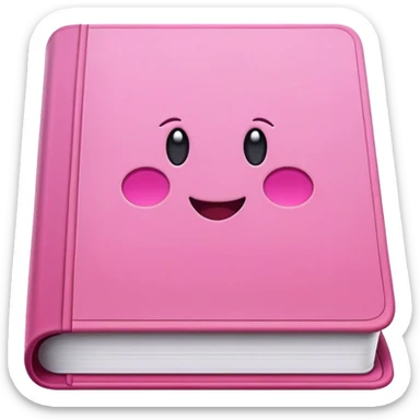 Icone book utilise couleurs rose sticker