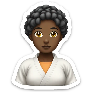 Black girl with judo kimono sticker