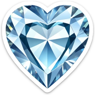 Diamond heart sticker