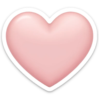 pale pink heart sticker