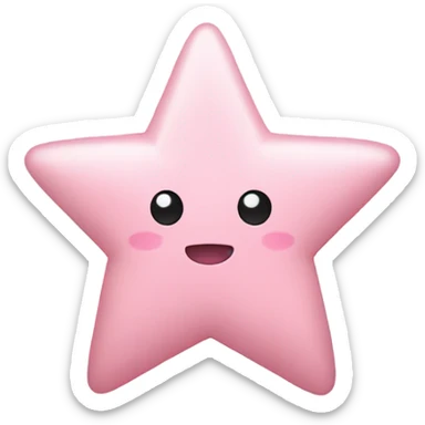 Light pink star sticker