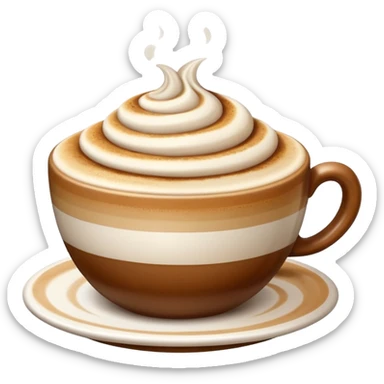 Cappuccino in big cup without a smily on it sticker