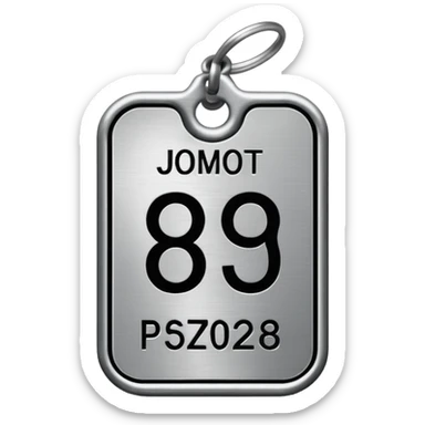 prisoner number tag sticker