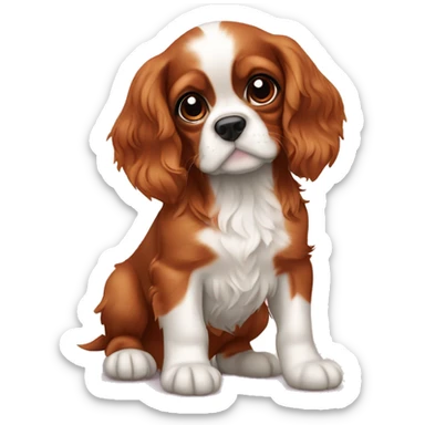 Cavalier King Charles Spaniel puppy sticker