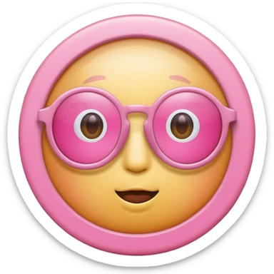  a pink glasses sticker