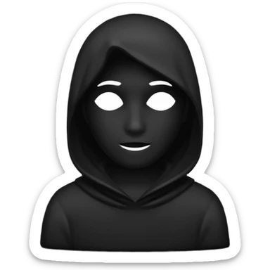 silueta negra persona sin cara sticker