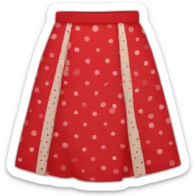 red skirt with dots  sticker