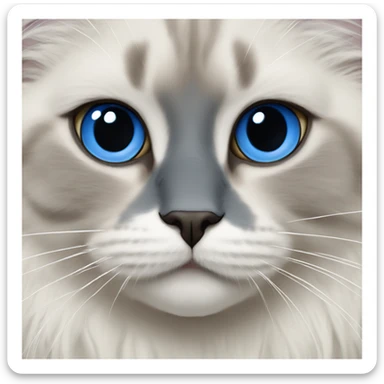 blue point ragdoll cat  sticker