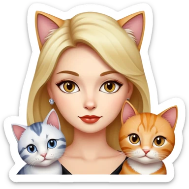 Woman glamour cats beauty  sticker