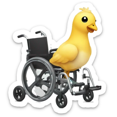 Chick wheelchair  sticker