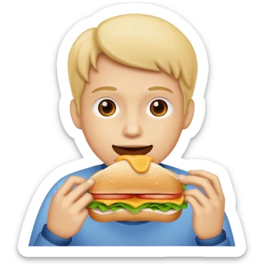 someone eating lunch sticker