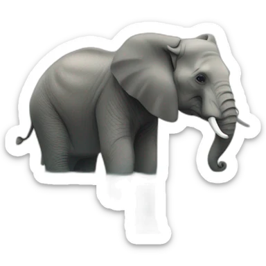 Elephant qui pleure dans un lac sticker