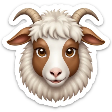 Goat with eyelashes sticker