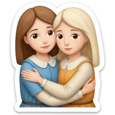 Hugging one carmelitan sister and one Non carmelitan sister sticker