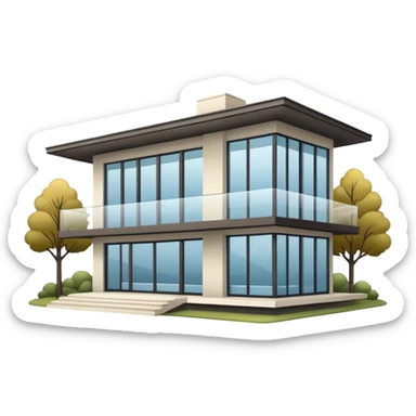 A modern house isolated on a plain background, clean architectural lines, large glass windows, minimalist design, neutral colors, soft studio lighting, high detail, realistic style
 sticker