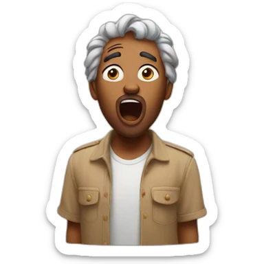 almighty is surprised sticker