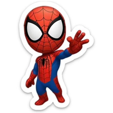 Spider man giving a high five sticker