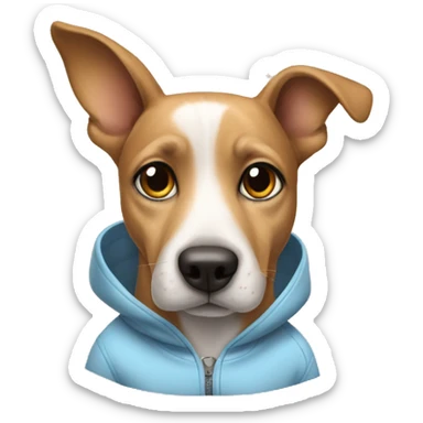 dog wearing a tracksuit sticker