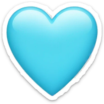 light blue heart sticker