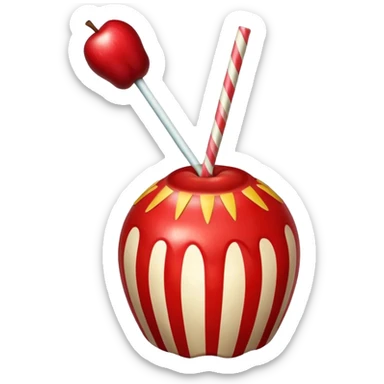 Vintage circus candy apple sticker
