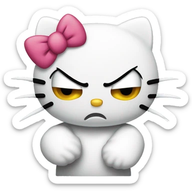 Hello Kitty being angry sticker