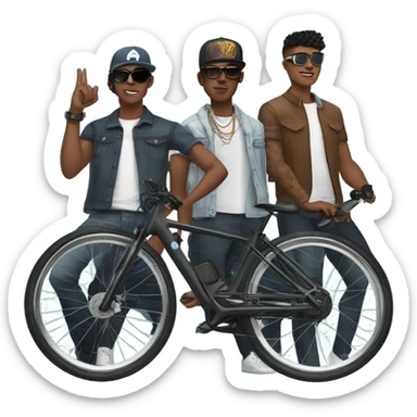 E-Bike Boyz gangstas  sticker