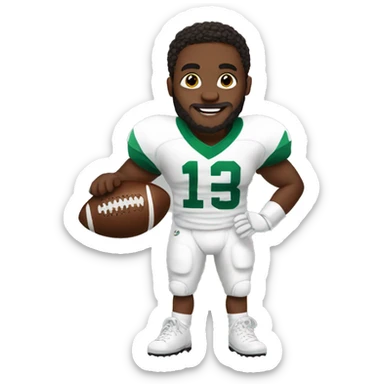 Ceedee Lamb holding a football sticker