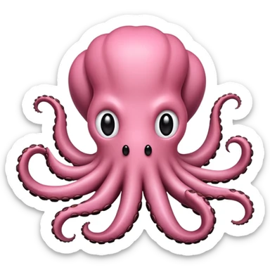 Gato de color rosa que se parezca a un pulpo sticker